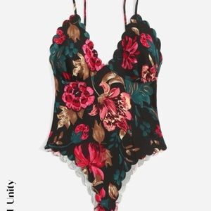 Floral print bodysuit (runs small!)